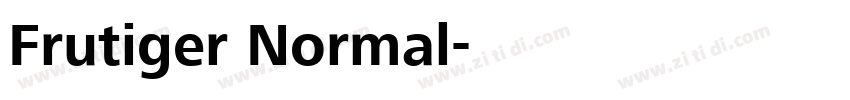 Frutiger Normal字体转换
